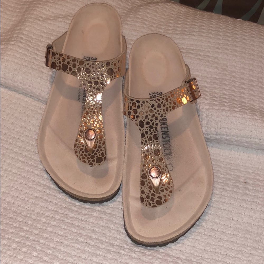Women’sBirkenstock Gizeh BS Metallic Stones Copper
